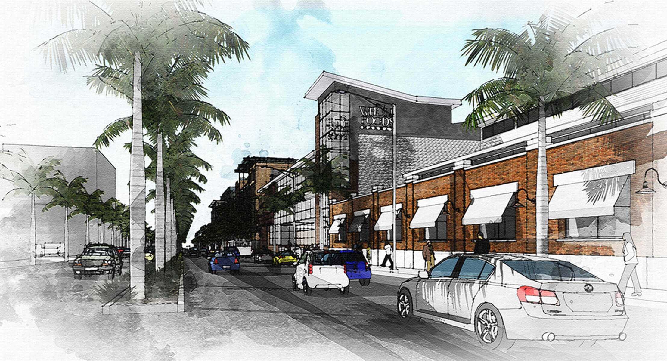 Rendering of approach from North